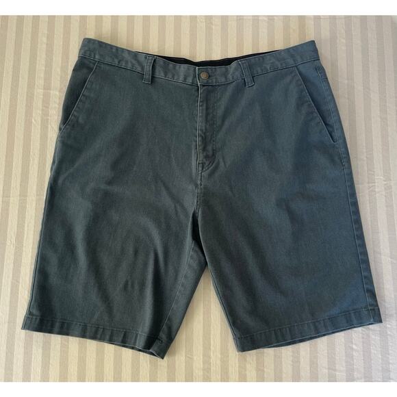 Volcom Blue-Gray Flat Front Chino Shorts - Size 38 - Picture 1 of 8